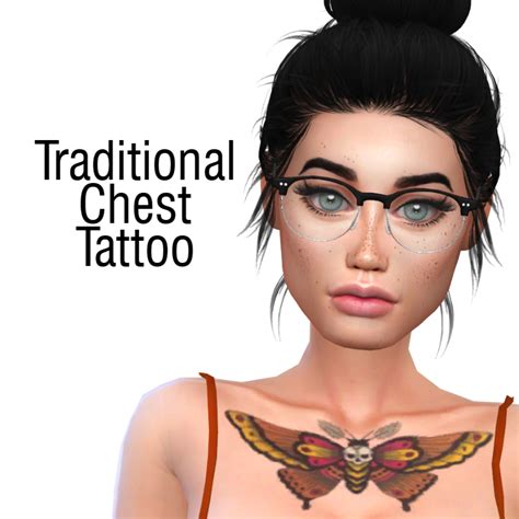 sims 4 custom content tattoos|sims 4 female chest tattoo.